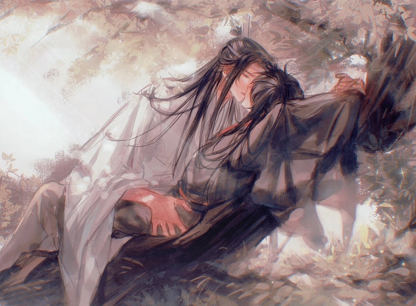 wei wuxian and lan wangji (modao zushi) drawn by heyoubuyou