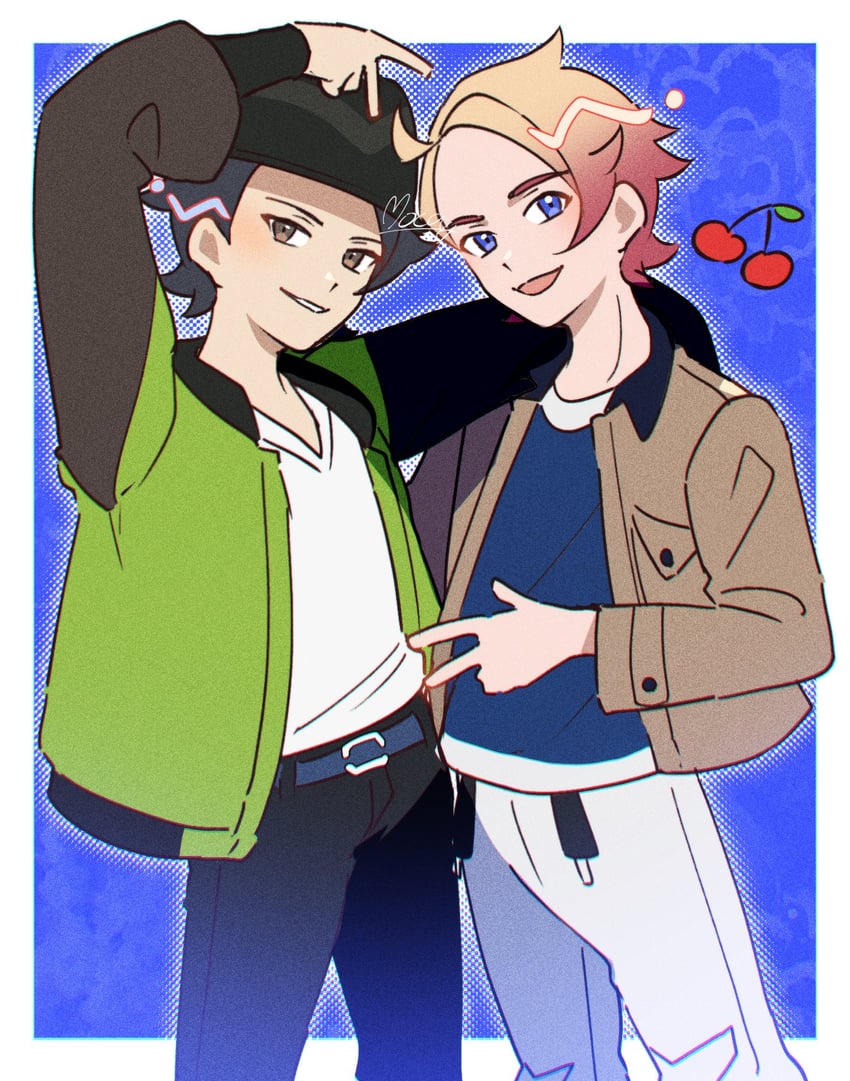paxton and urbain (pokemon and 1 more) drawn by mocacoffee_1001