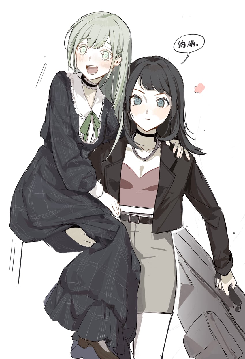 wakaba mutsumi, yahata umiri, and mortis (bang dream! and 1 more) drawn by kuliukunkunkunkunkunkunkun