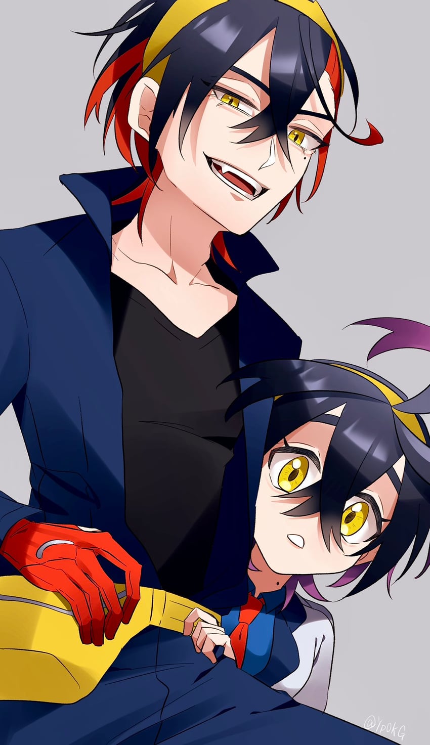 kieran and carmine (pokemon and 1 more) drawn by yp0kg