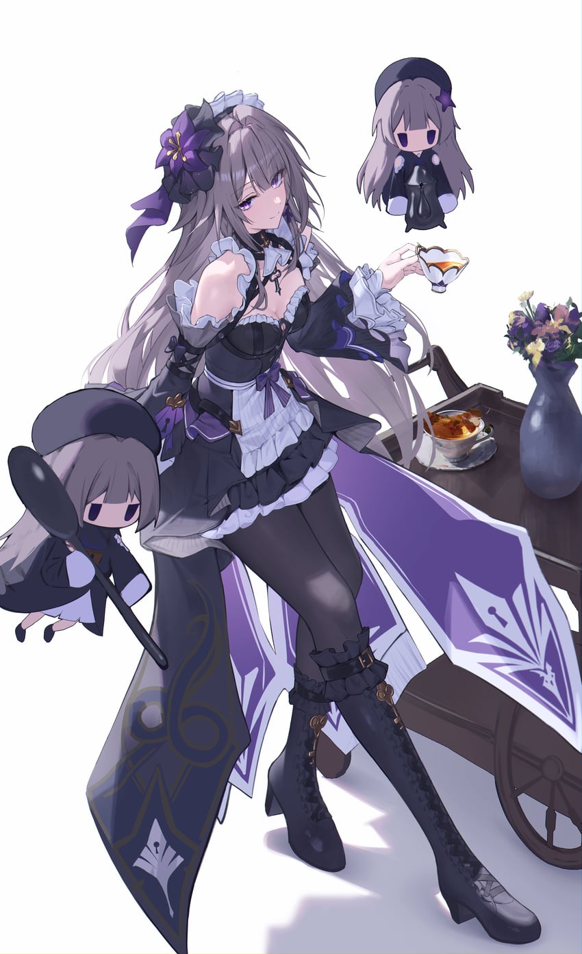 herta and the herta (honkai and 1 more) drawn by sasa_(sasa_ekakiman)