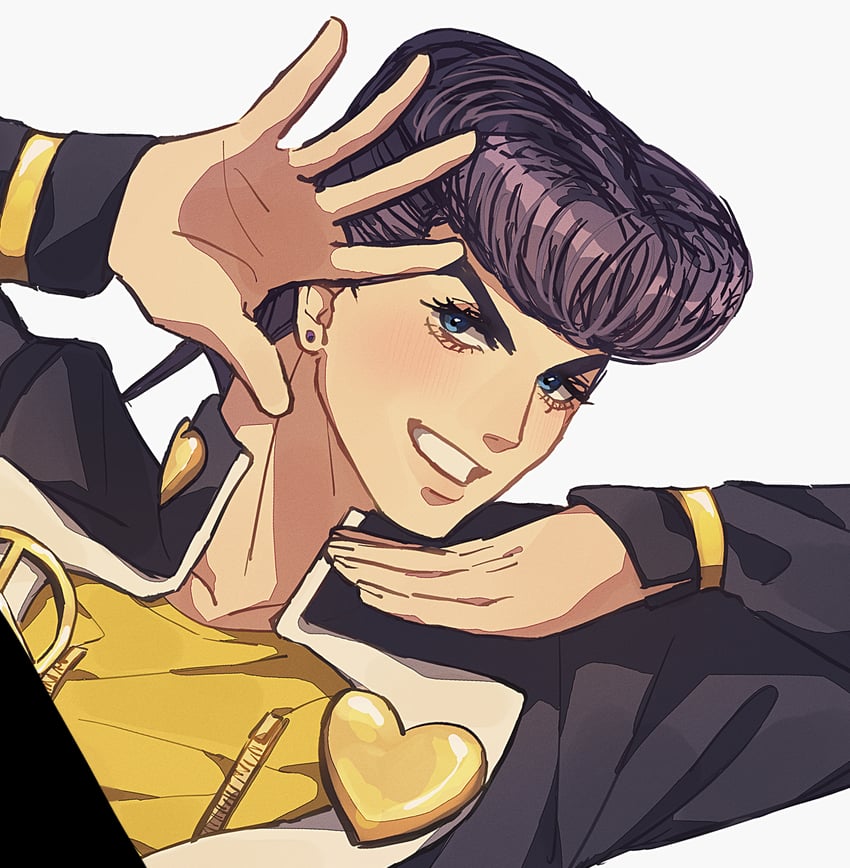 higashikata josuke (jojo no kimyou na bouken and 1 more) drawn by siniy