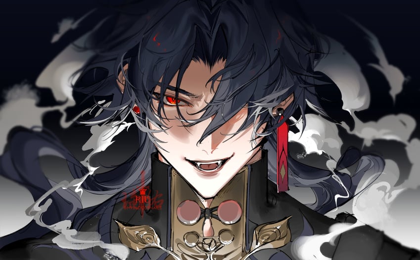blade (honkai and 1 more) drawn by riu_(mybloodynails)