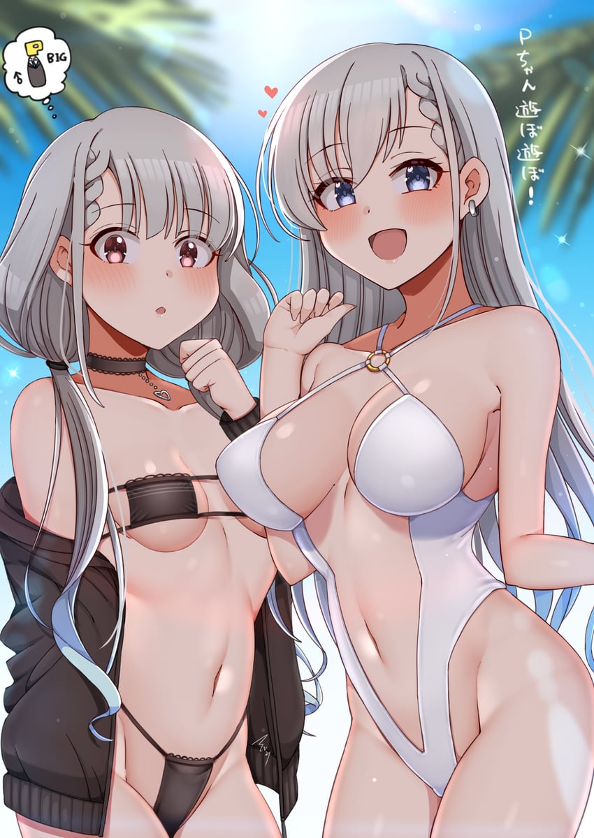 hisakawa hayate and hisakawa nagi (idolmaster and 1 more) drawn by mabanna