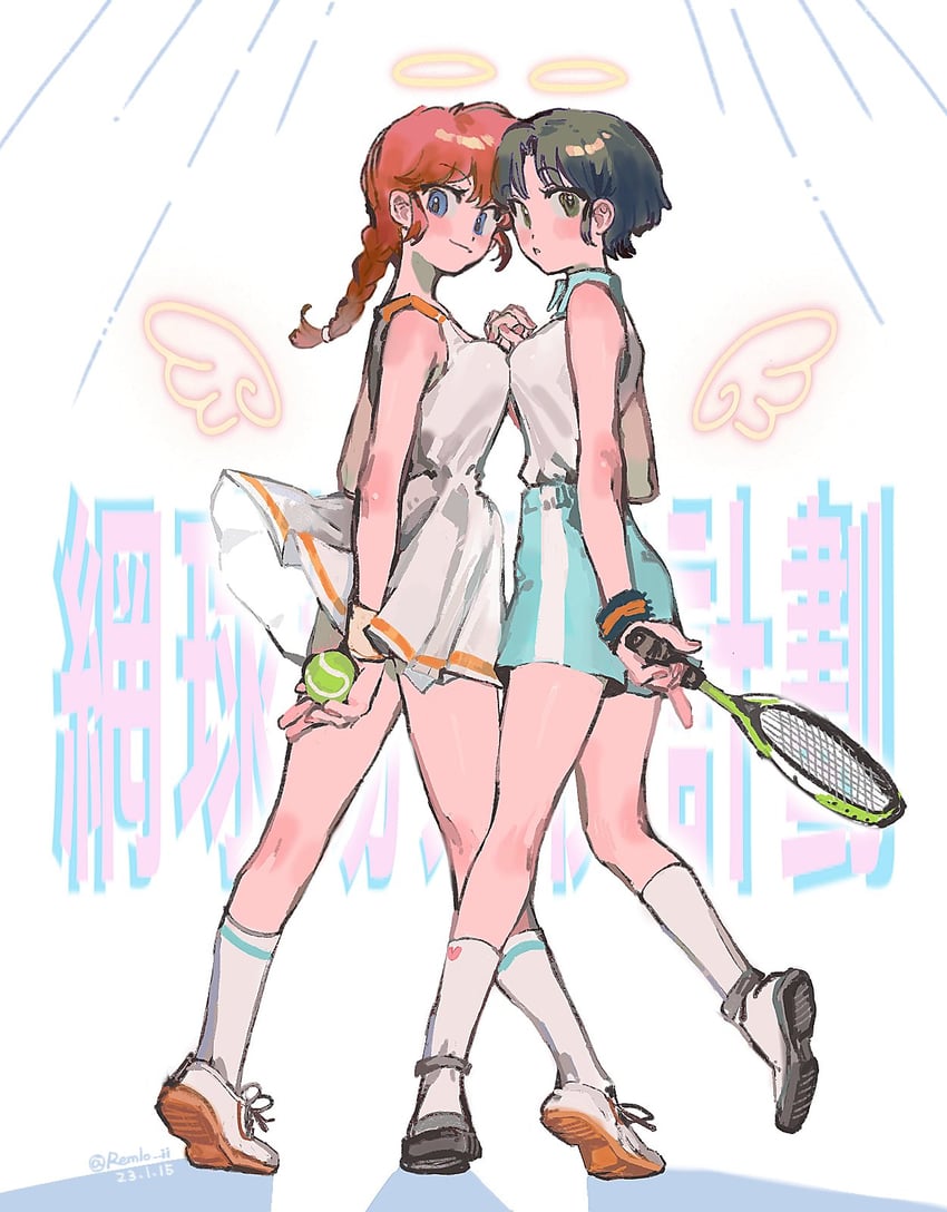 ranma-chan and tendou akane (ranma 1/2) drawn by leiyezhongma1
