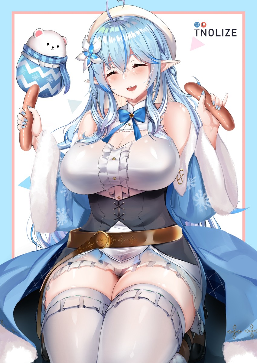 yukihana lamy and daifuku (hololive) drawn by tnolize