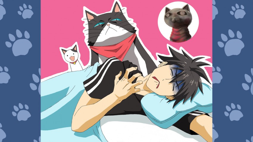 nyamsas, tama, and kousaka junpei (nyan koi!) drawn by jarpa