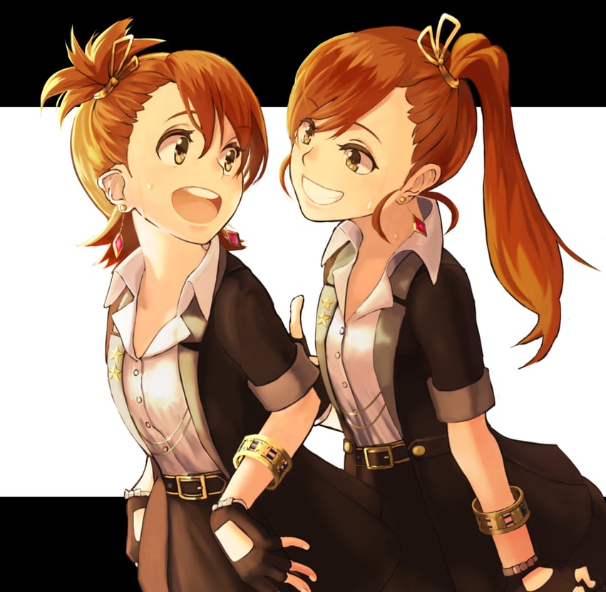 futami mami and futami ami (idolmaster and 1 more) drawn by mappy_(minogue)
