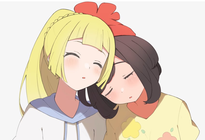 lillie and selene (pokemon and 1 more) drawn by nasakixoc