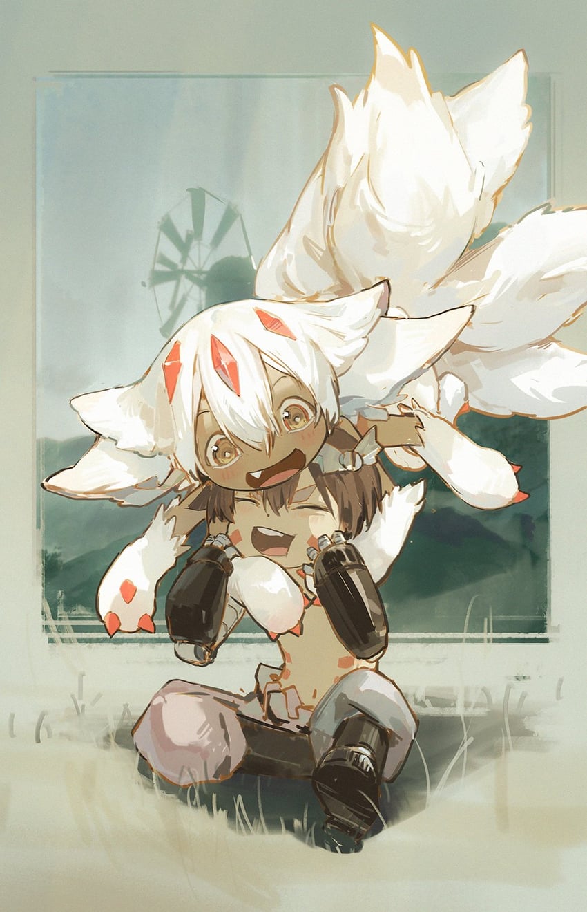 reg and faputa (made in abyss) drawn by dino_(dinoartforame)