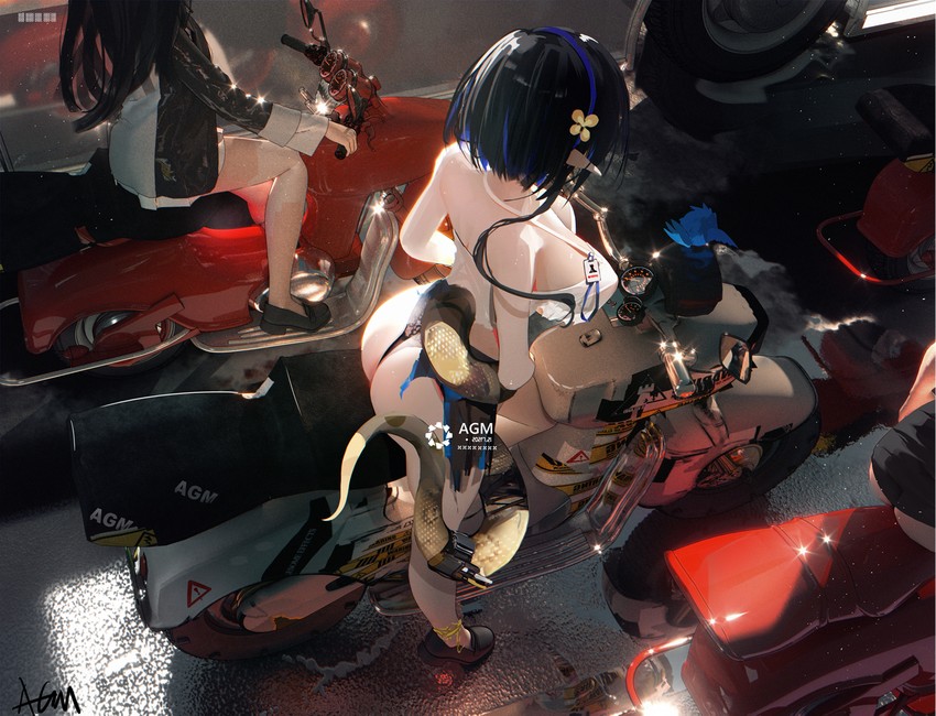 eunectes and high priest (arknights) drawn by omone_hokoma_agm