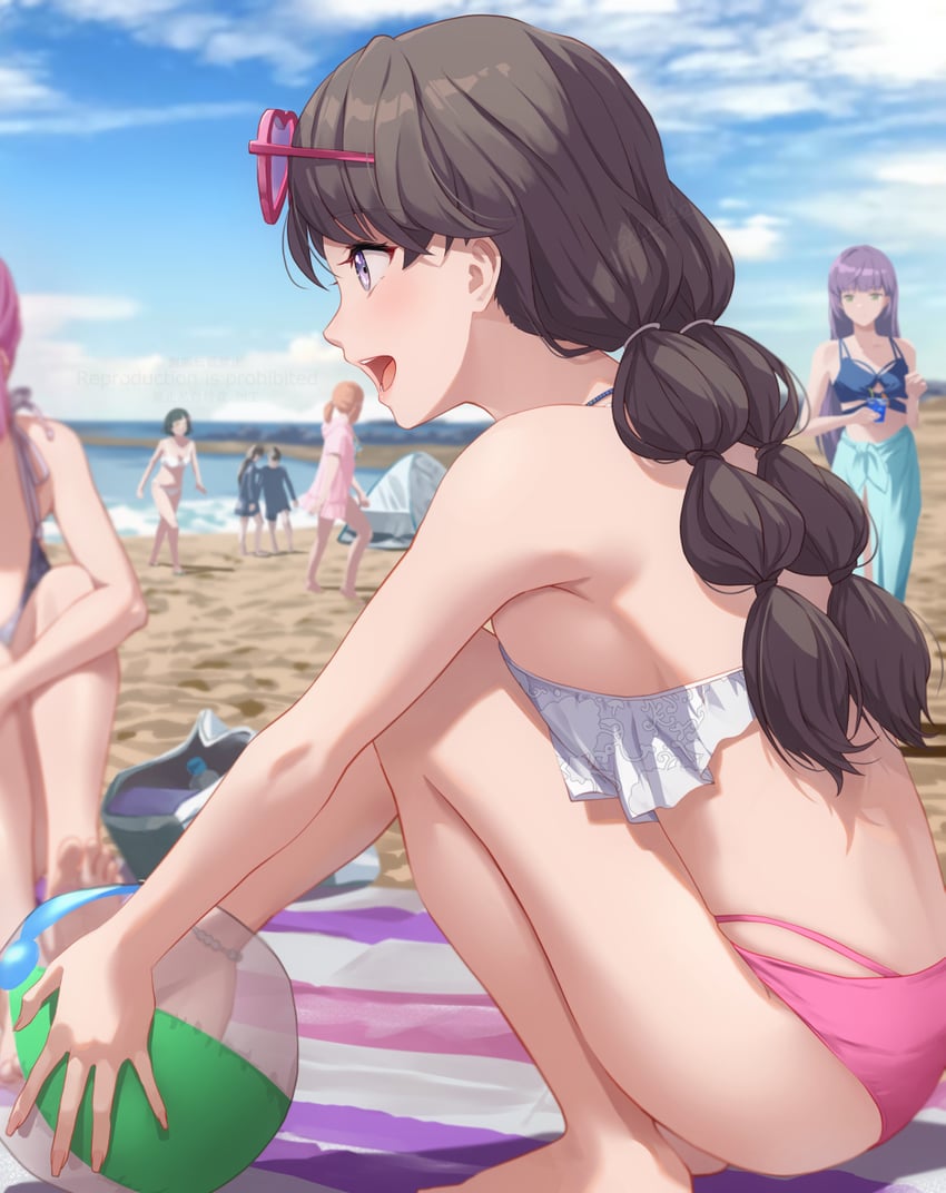 hinoshita kaho, fujishima megumi, otomune kozue, momose ginko, and anyoji hime (love live! and 1 more) drawn by shamakho