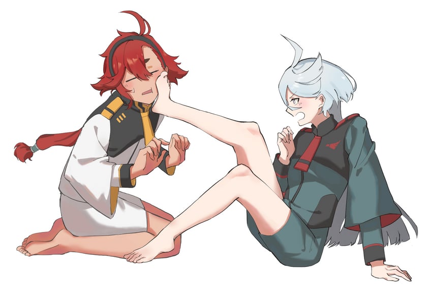 suletta mercury and miorine rembran (gundam and 1 more) drawn by r_bishh