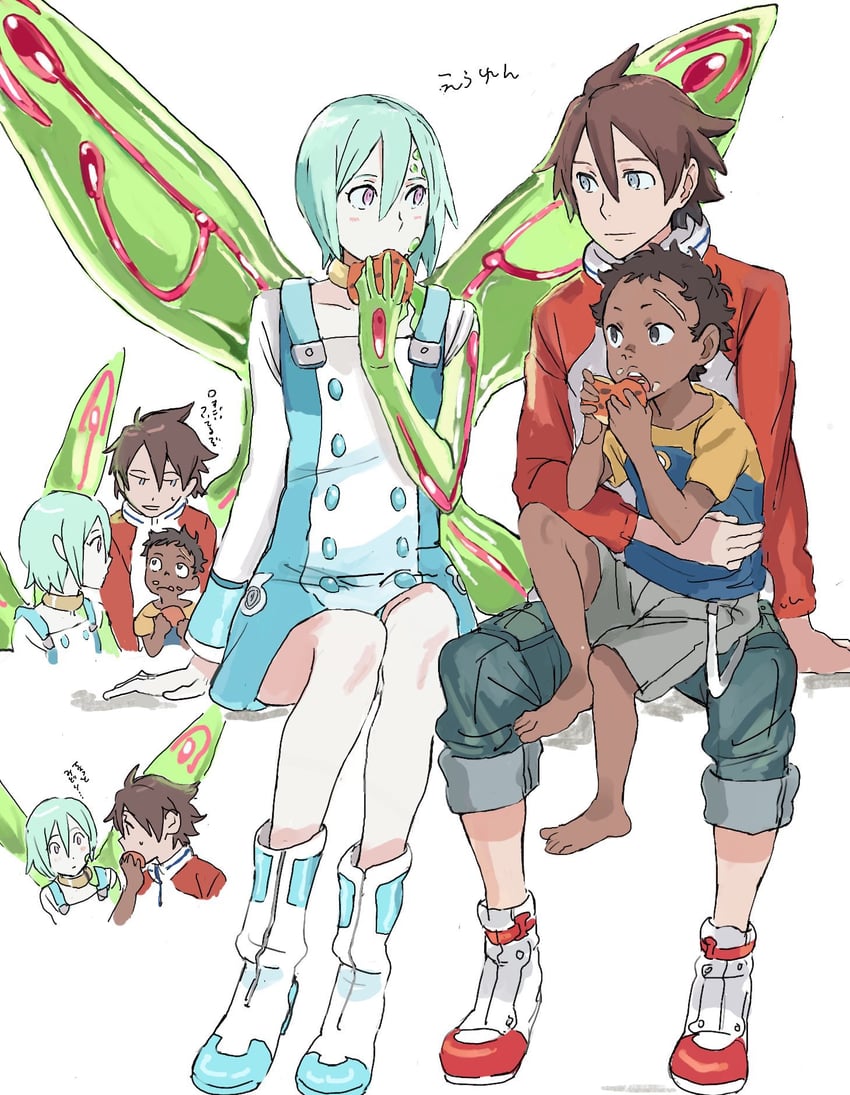 eureka, renton thurston, and linck (eureka seven) drawn by rueisi_(namezari)