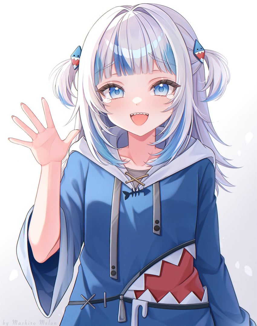 gawr gura (hololive and 1 more) drawn by masshiromelon