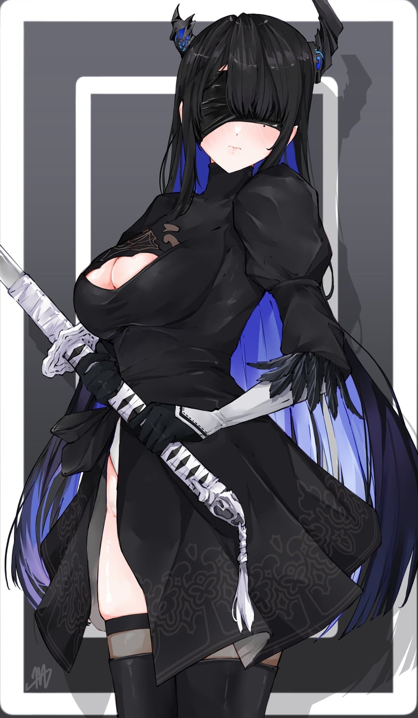 2b and nerissa ravencroft (hololive and 3 more) drawn by ma_draws
