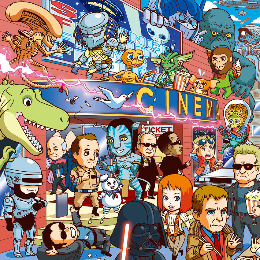 optimus prime, darth vader, xenomorph, t-800, arnold schwarzenegger, and 20 more (transformers and 30 more) drawn by shake-o