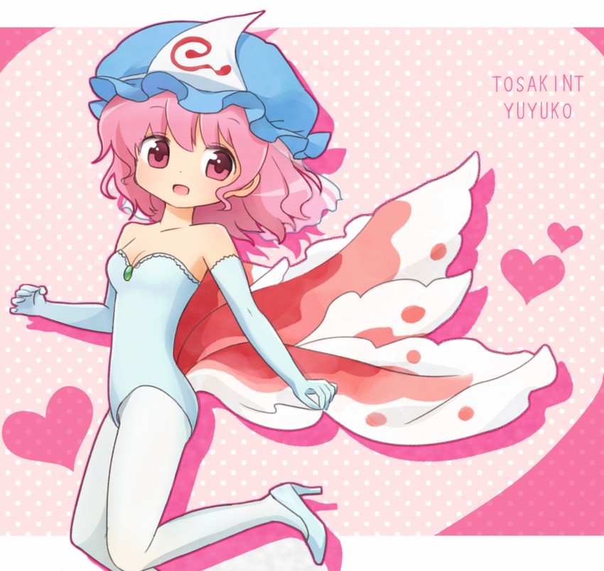 saigyouji yuyuko, misty, and goldeen (touhou and 1 more) drawn by tona_(nekotte)