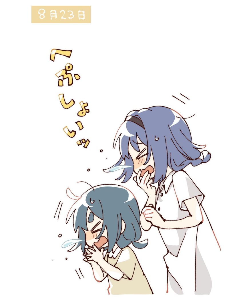 furutani himawari and furutani kaede (yuruyuri) drawn by namori