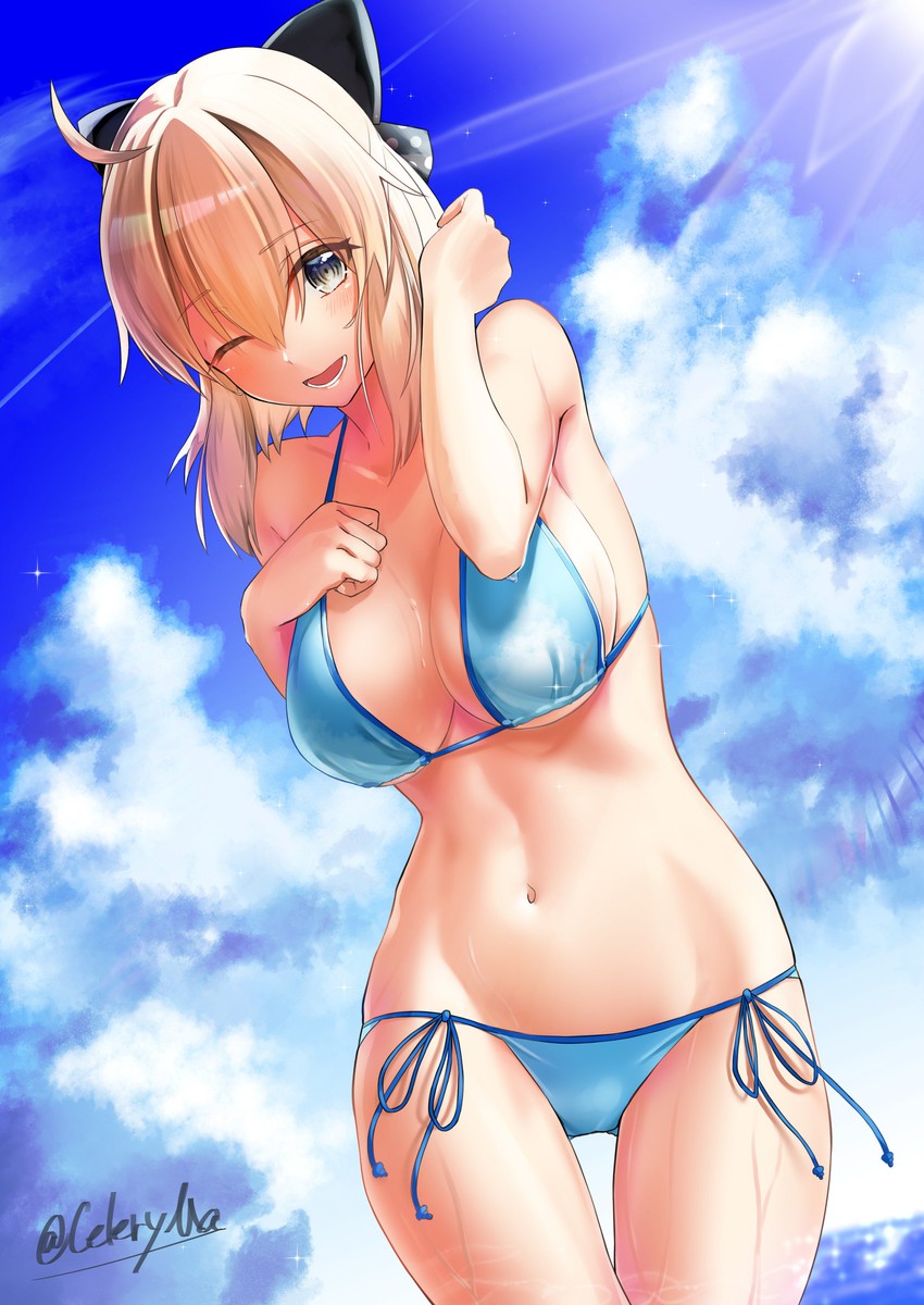 okita souji (fate and 1 more) drawn by nishibi_mitsuba