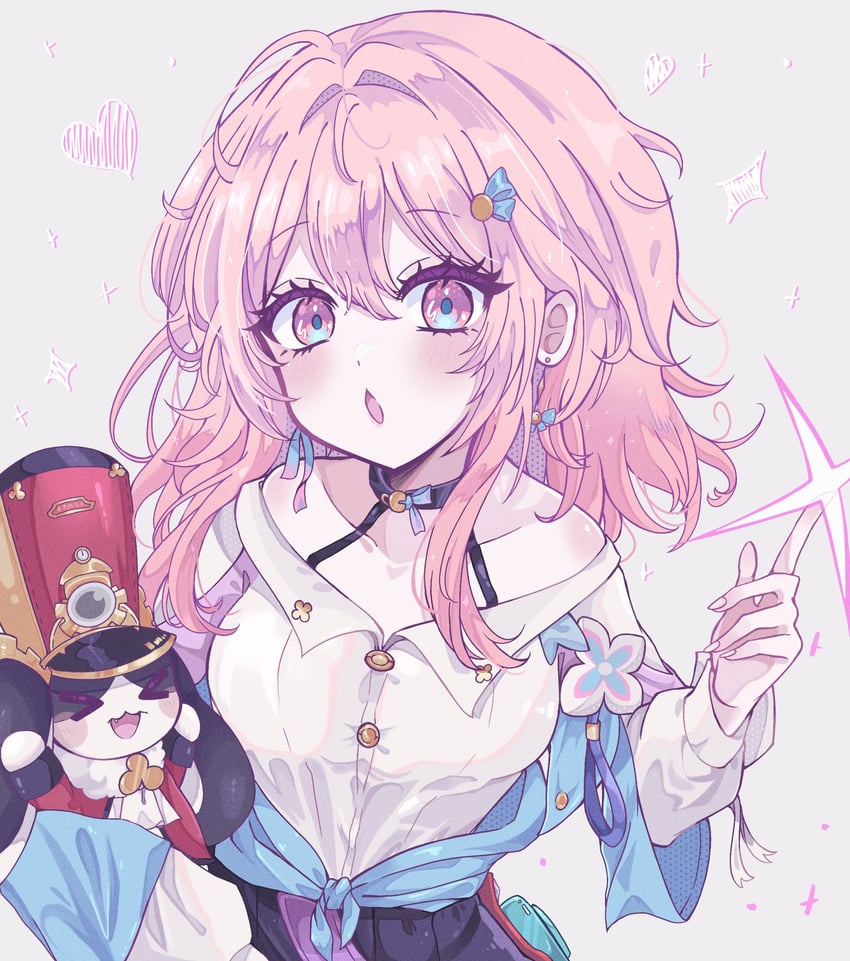 march 7th and pom-pom (honkai and 1 more) drawn by vanillashiii