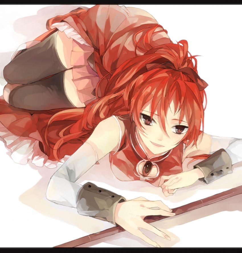 sakura kyoko (mahou shoujo madoka magica) drawn by motsu_(sararia)