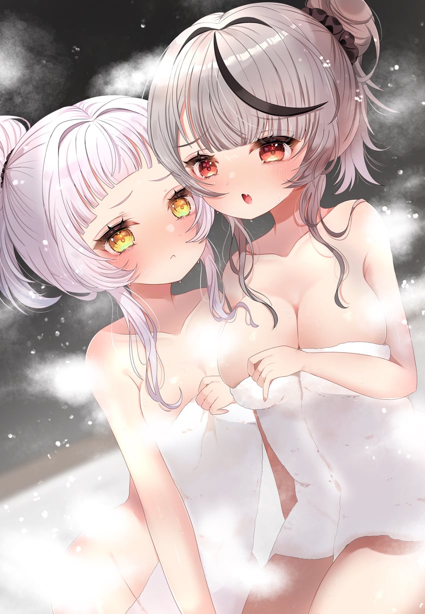 sakamata chloe and murasaki shion (hololive) drawn by mainai_(pochiwan1108)