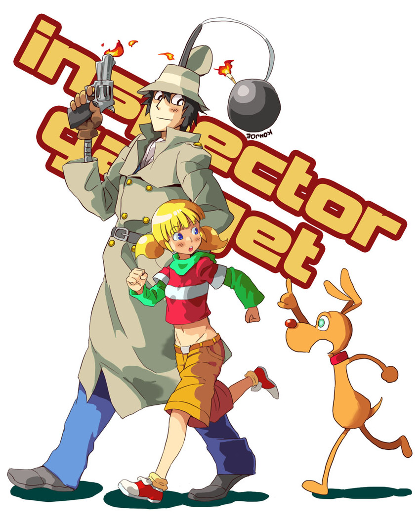 penny, gadget, and brain (inspector gadget) drawn by konjoe