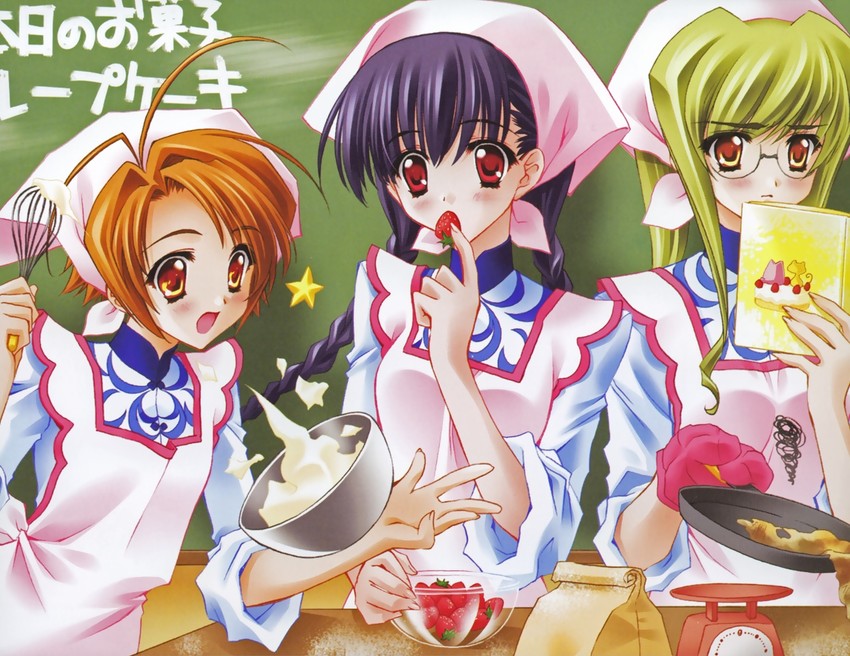 kawakabe momoka, inukai makoto, and rokujou shouko (touka gettan) drawn by carnelian