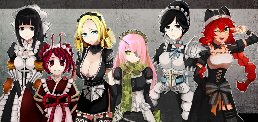 entoma vasilissa zeta, narberal gamma, lupusregina beta, cz2128 delta, solution epsilon, and 1 more (overlord) drawn by matamata