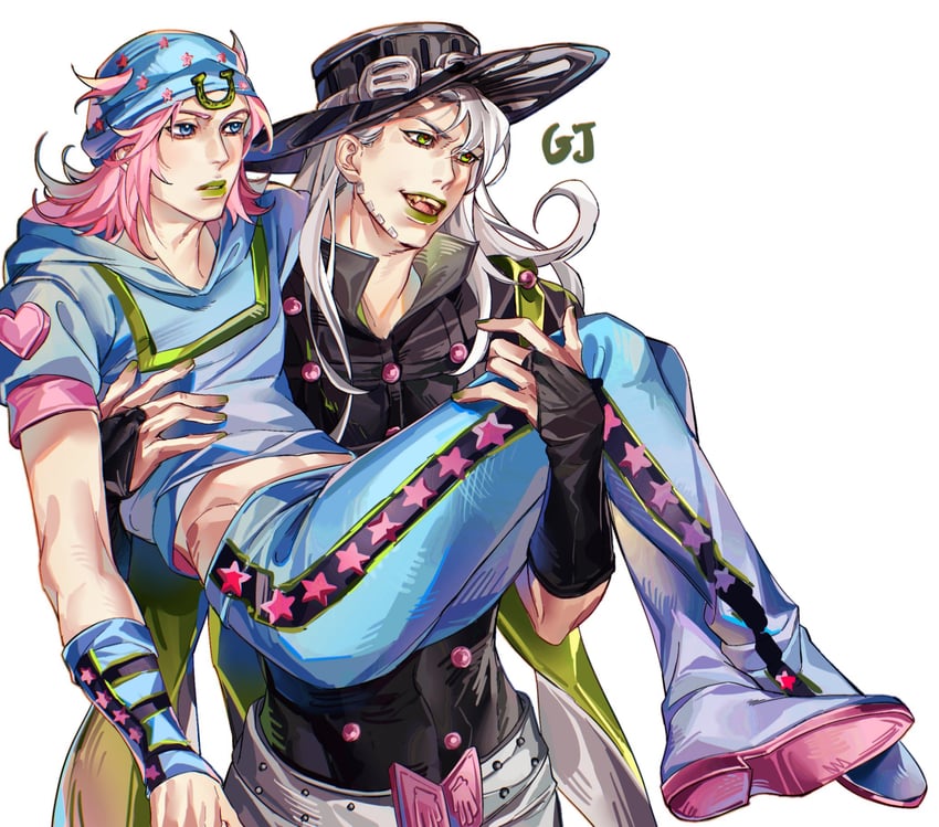 johnny joestar and gyro zeppeli (jojo no kimyou na bouken and 1 more) drawn by zhuoyi7245