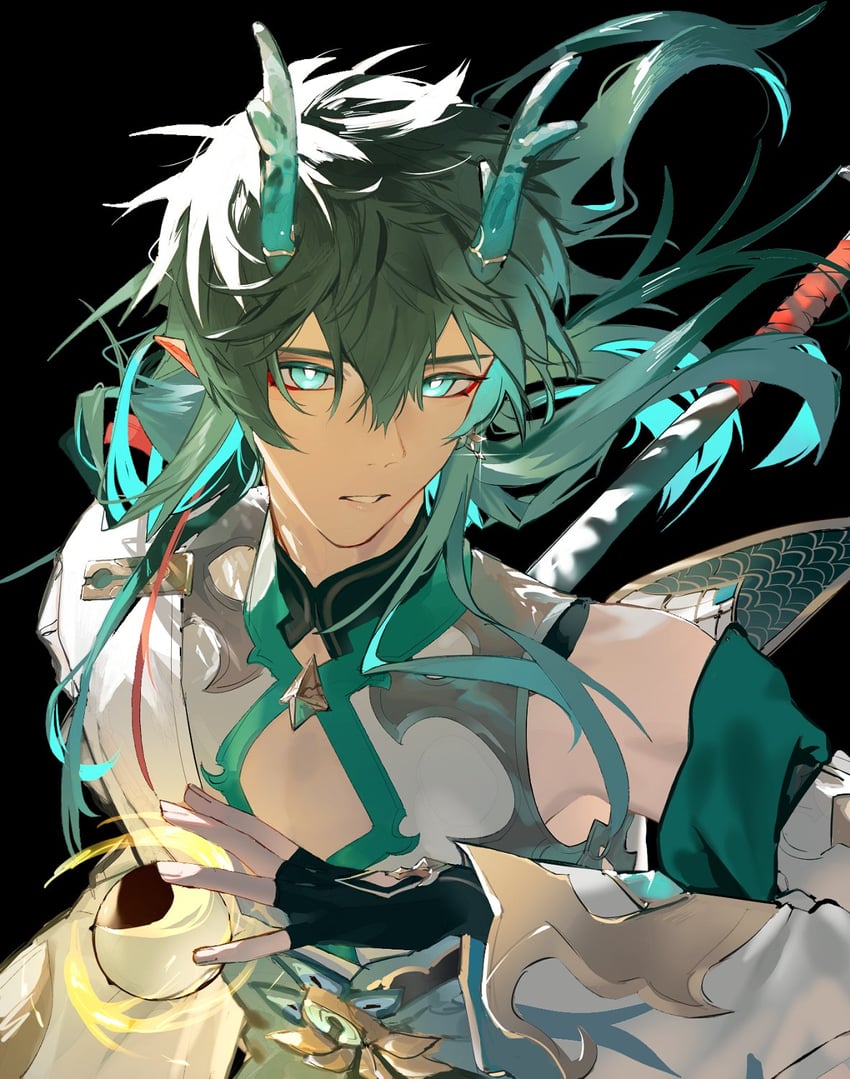 dan heng (honkai and 1 more) drawn by poziteiiwakan