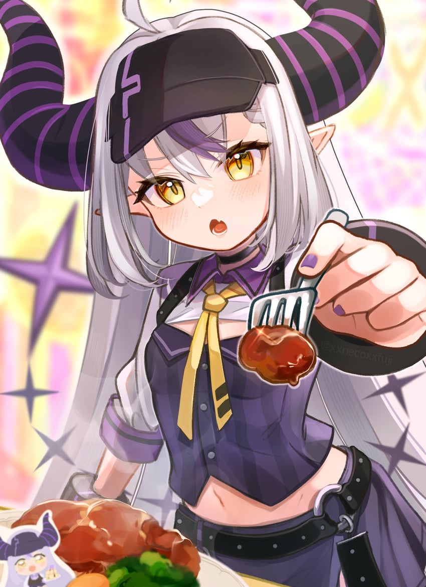 la+ darknesss (hololive and 1 more) drawn by neko_no_fuji