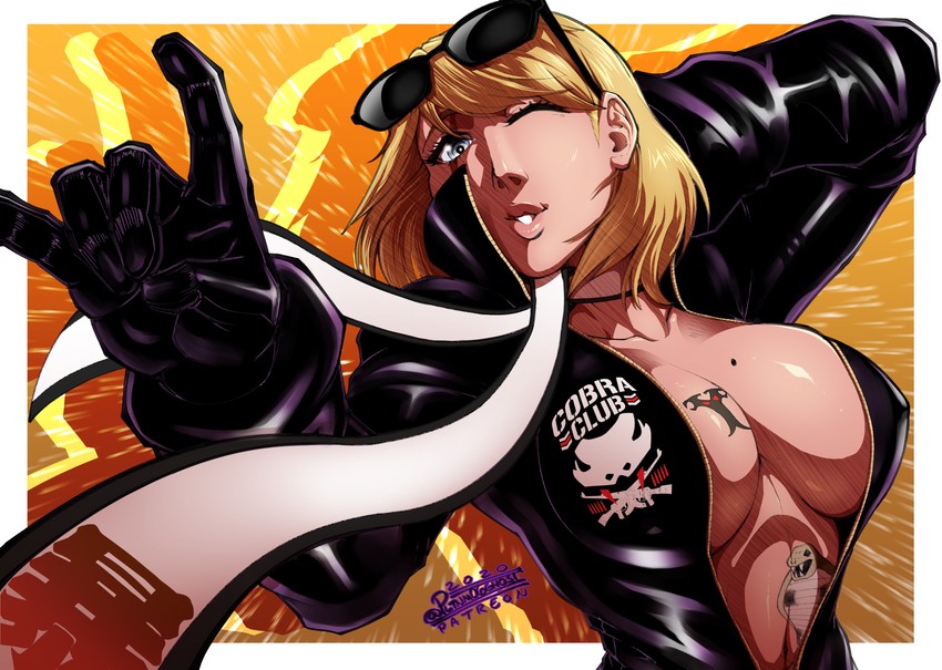 hinomoto reiko and rowdy reiko (rumble roses) drawn by pltnm_ghost