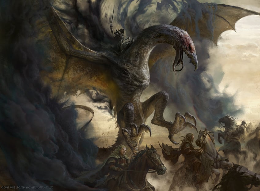 nazgul and fellbeast (magic: the gathering and 2 more) drawn by manzanedo