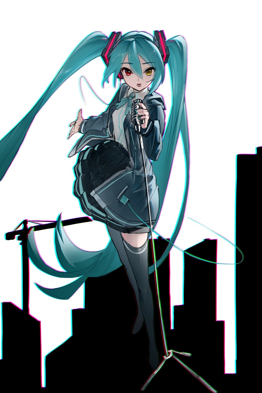 hatsune miku (vocaloid and 3 more) drawn by tlseone