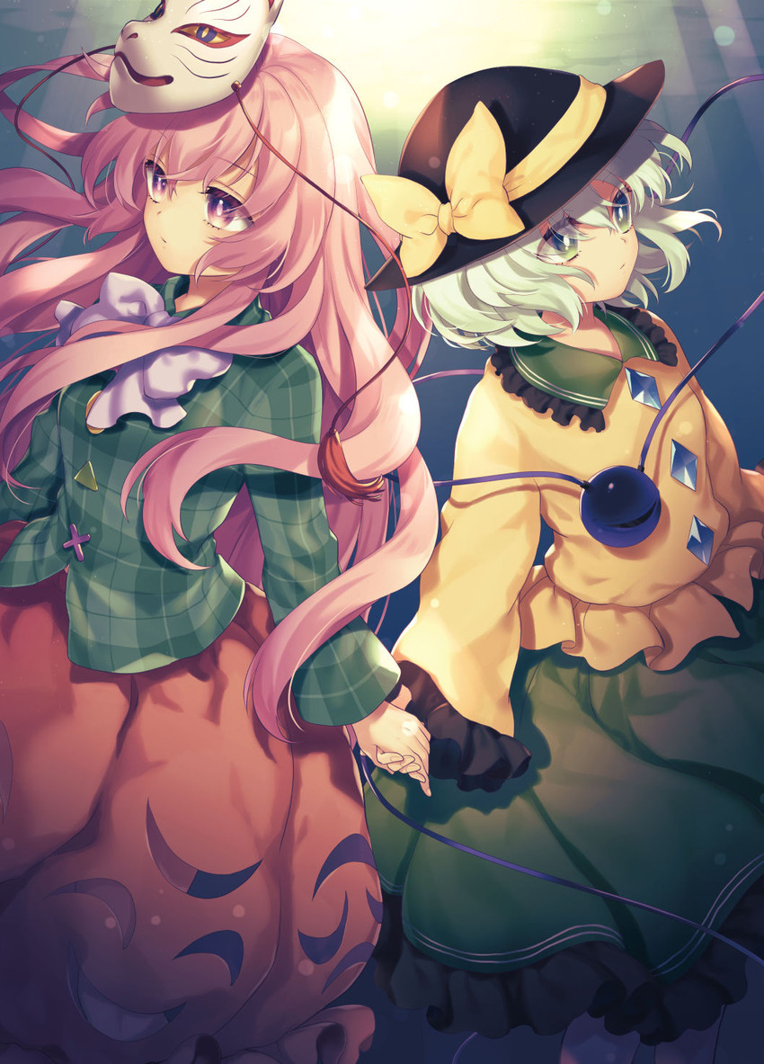 komeiji koishi and hata no kokoro (touhou) drawn by tomobe_kinuko