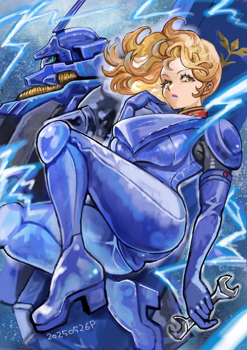 geara doga and rezin schnyder (gundam and 1 more) drawn by okrdisk2000