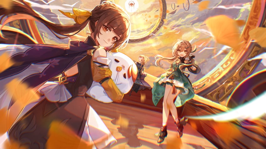 yanqing, qingque, and sushang (honkai and 1 more) drawn by yichensang