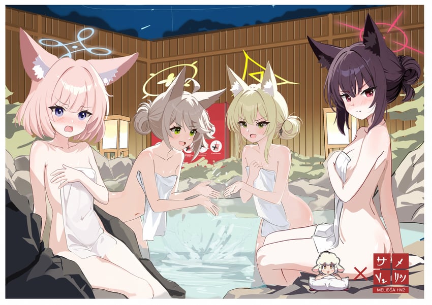 niko, otogi, kurumi, and yukino (blue archive) drawn by melissa_v2