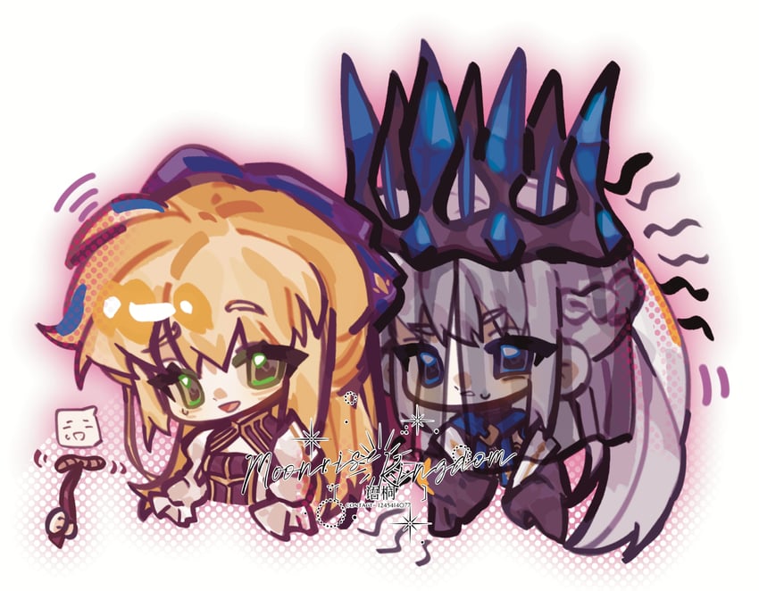 artoria pendragon, morgan le fay, and artoria caster (fate and 1 more) drawn by sakuranull