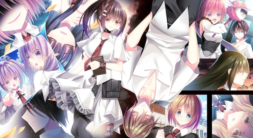 minakami yuki, takashima zakuro, mamiya takuji, otonashi ayana, yuuki tomosane, and 6 more (subarashiki hibi and 1 more) drawn by filiananna