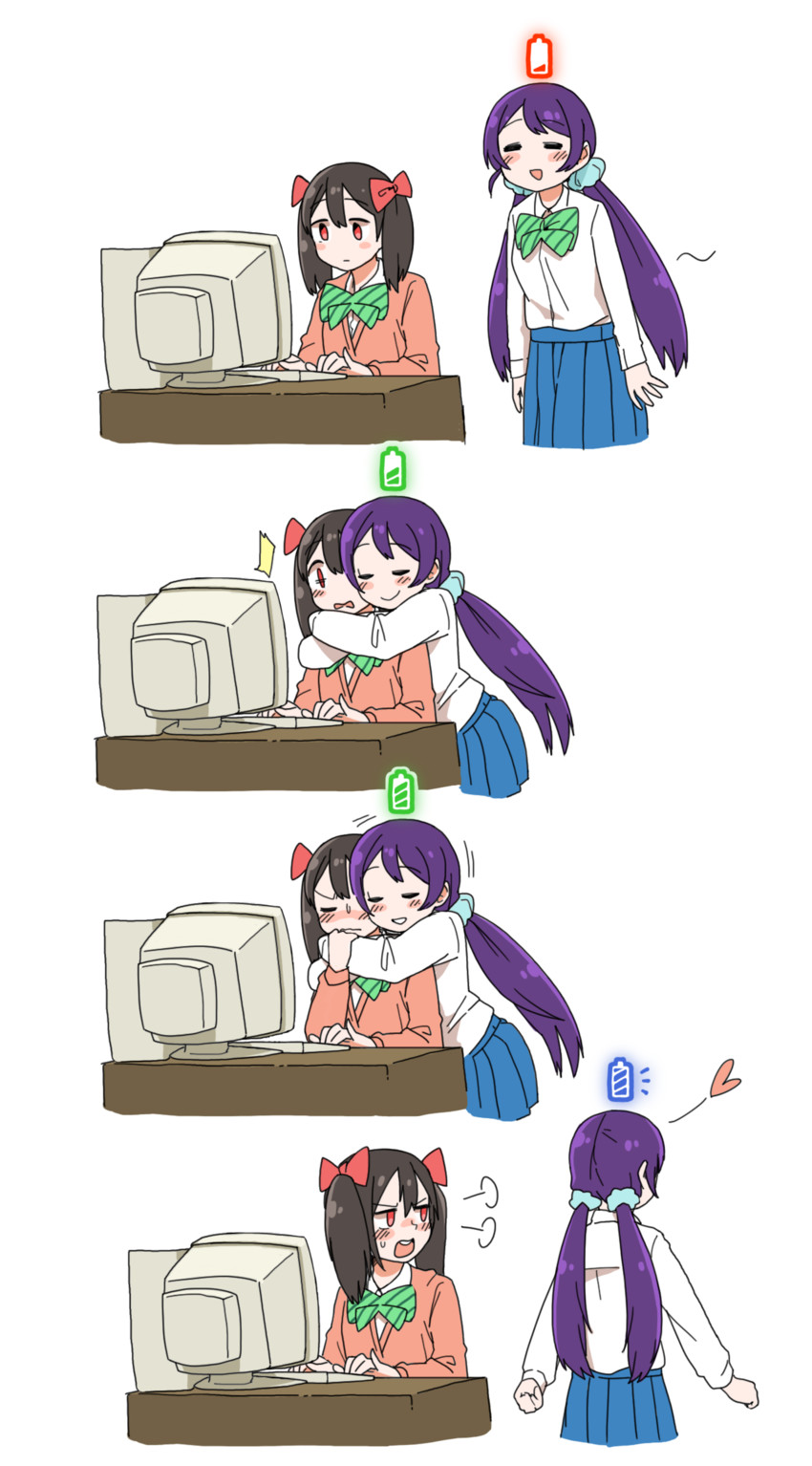 tojo nozomi and yazawa nico (love live! and 1 more) drawn by anyan_(jooho)