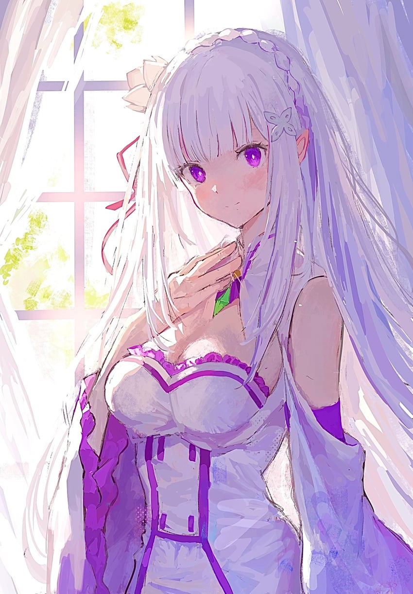 emilia (re:zero kara hajimeru isekai seikatsu) drawn by fuyumurasaki