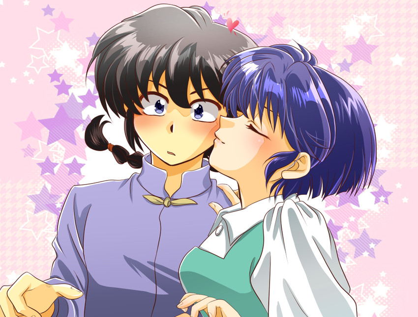 tendou akane and saotome ranma (ranma 1/2) drawn by ayaka_(aya111455)