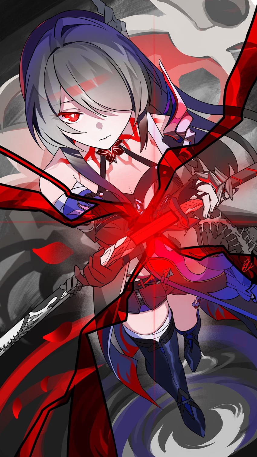 acheron (honkai and 1 more) drawn by esu_3101