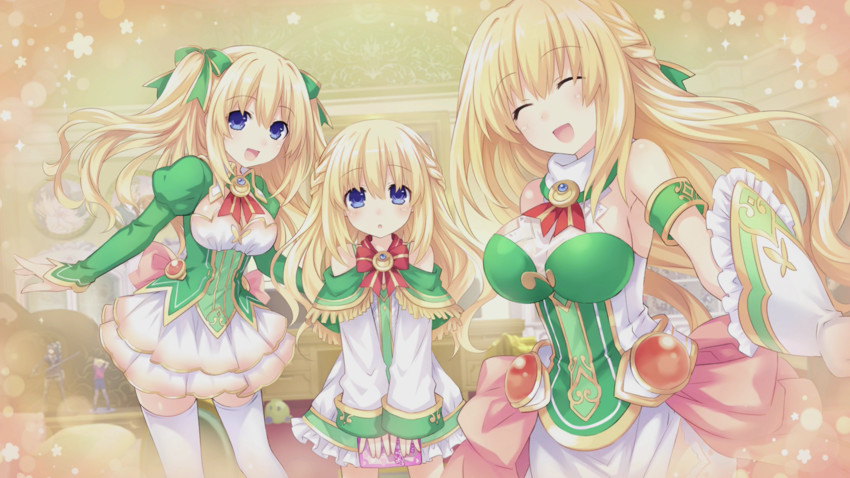 vert and vert's sister (neptune and 1 more) drawn by tsunako