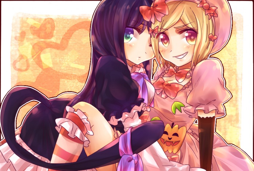 frederica bernkastel and lambdadelta (umineko no naku koro ni) drawn by mika_(1020mk)