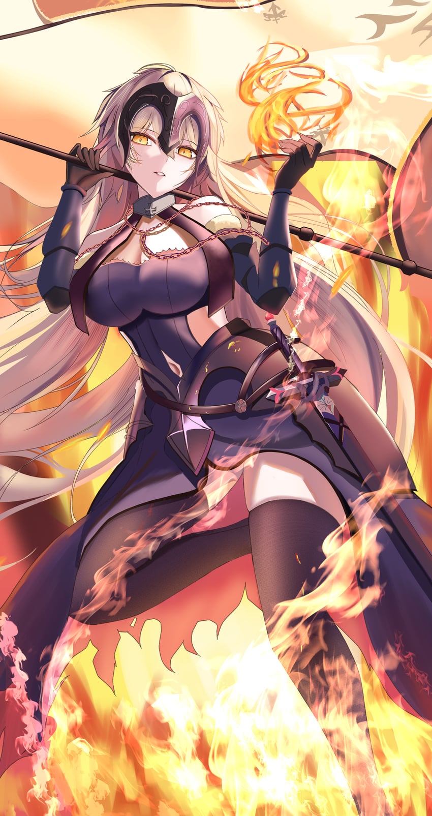jeanne d'arc alter (fate and 1 more) drawn by zcrt8375