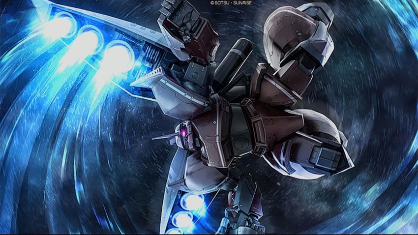 gelgoog and gelgoog vertex (gundam and 2 more) drawn by tenjin_hidetaka